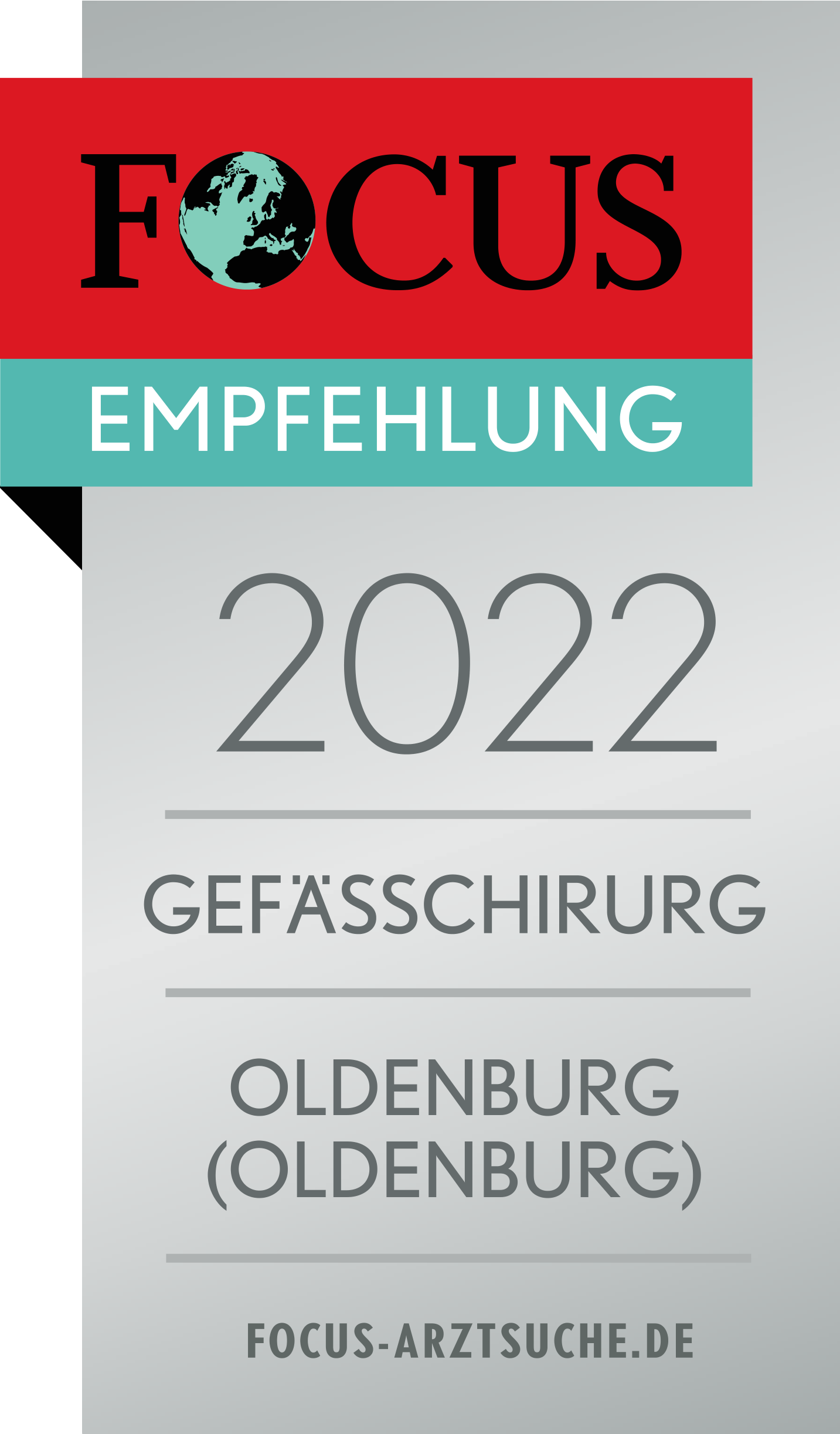Focus Empfehlung 2022 Gefäßchirurg Oldenburg